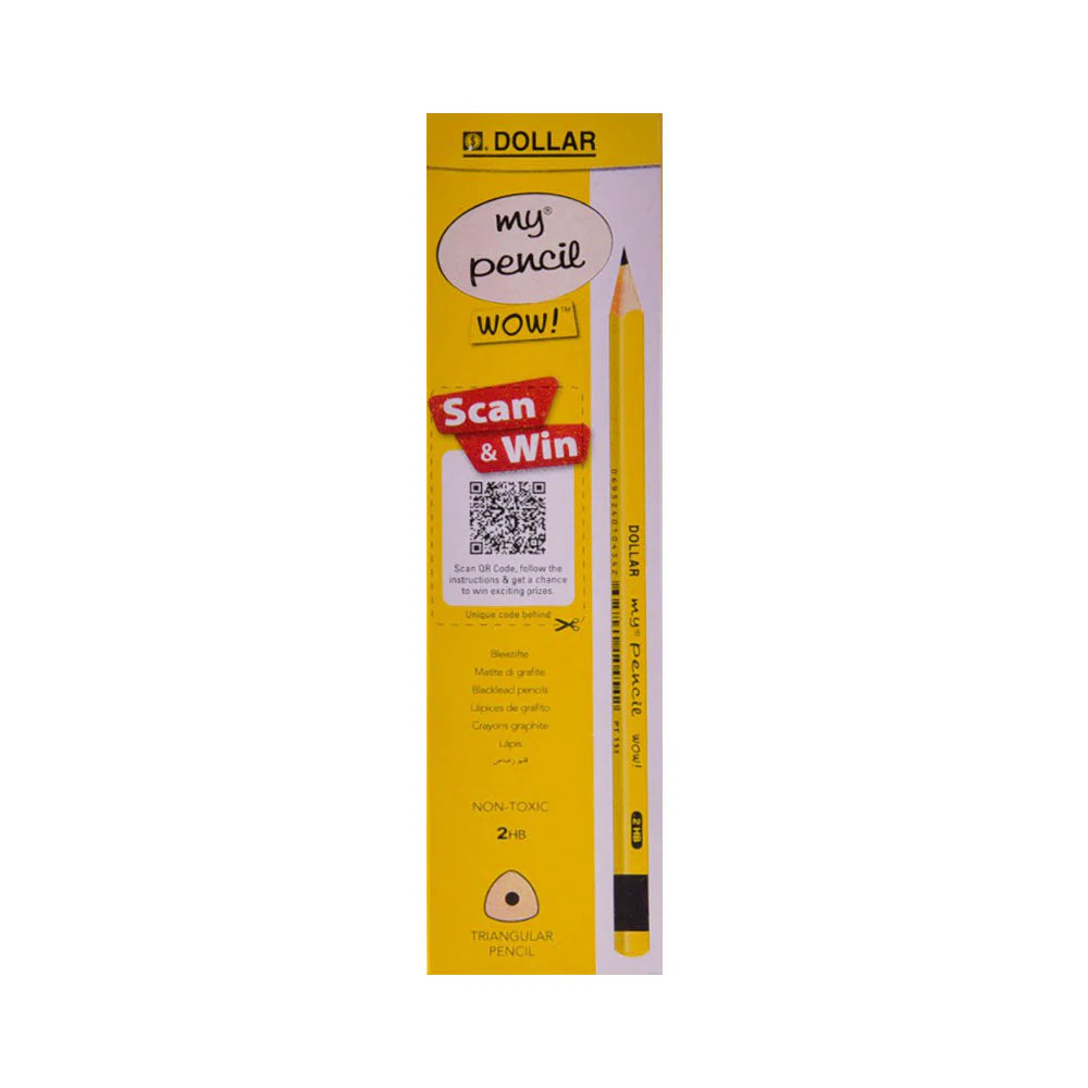 DOLLAR MY PENCIL PT11 PENCILS 12PC PACK YELLOW