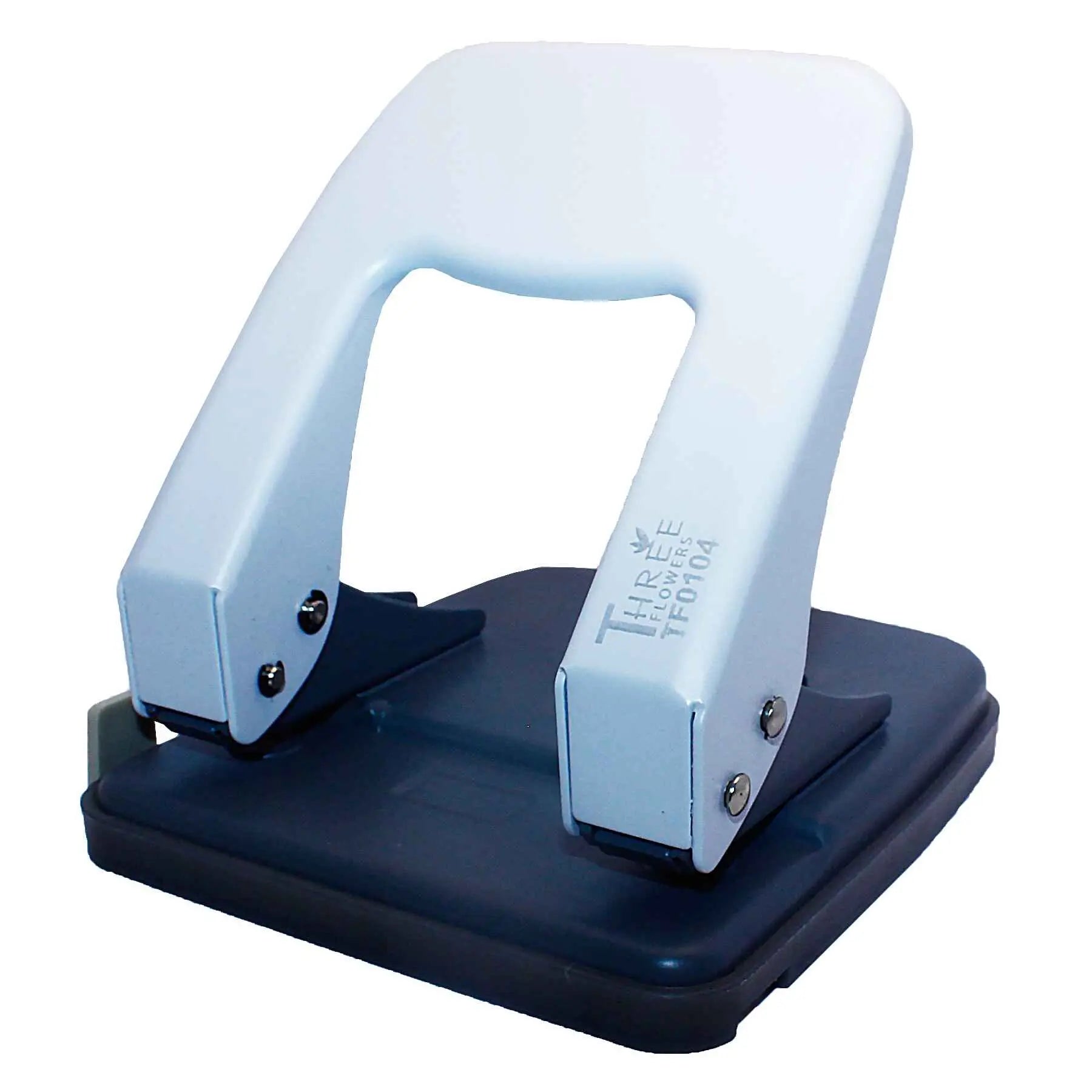 Punch Machine | for 45 Sheets | Side Lock | Heavy-Duty Metal | Three Flowers TF-0104 | Three Flowers