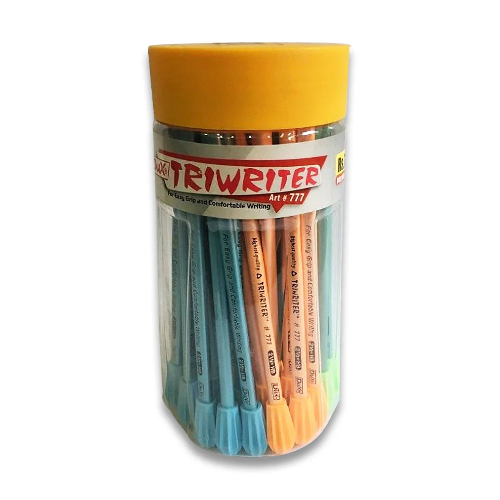 48Pcs Dux Triwriter Pencil Jar 777 (Jar With Eraser)