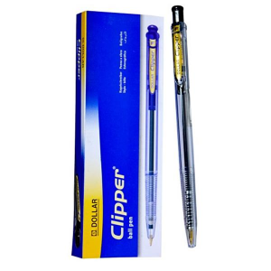 Dollar Clipper Ball Pen Black 10 pcs