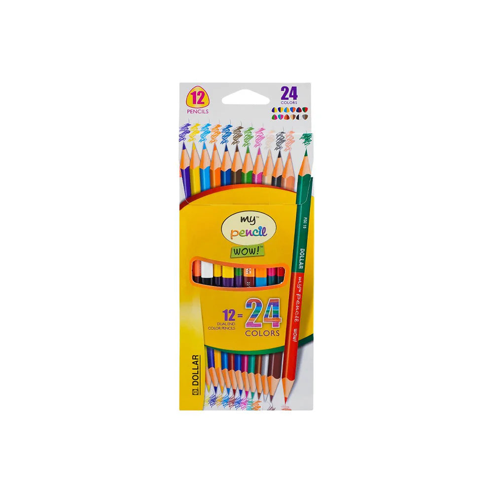 Dollar Dual Colour Pencil Assorted 12s Pdc 15