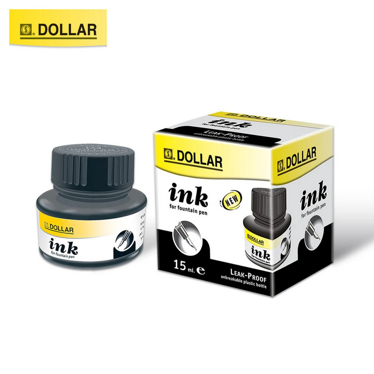 Dollar Black Fountain Pen Ink 15ml