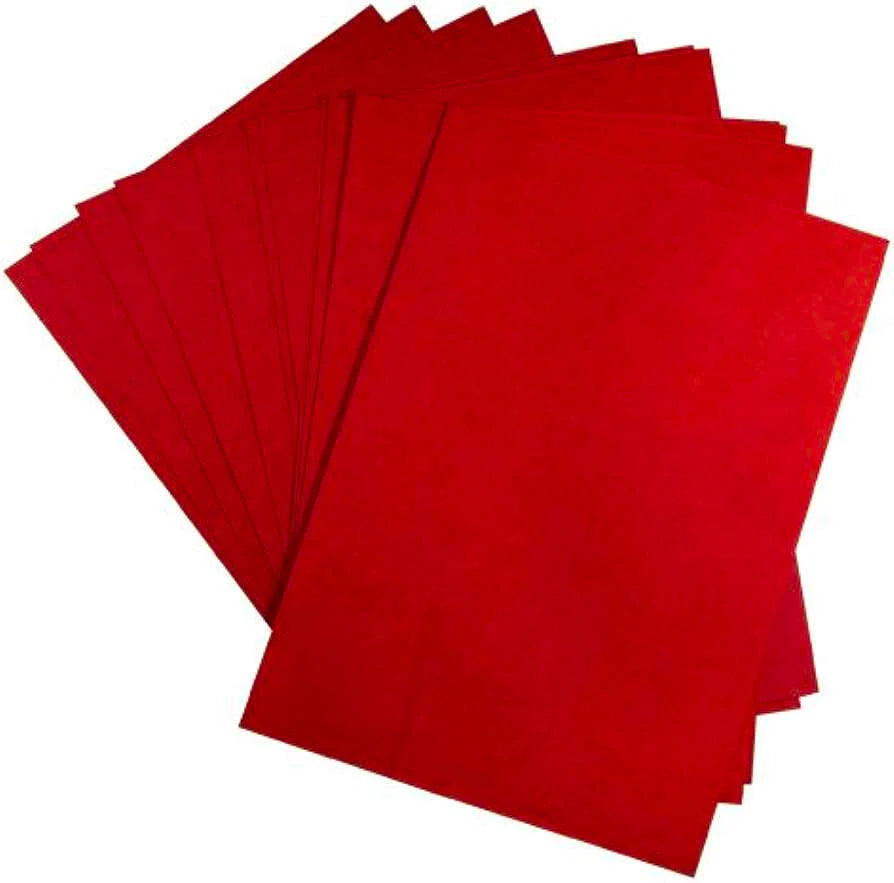 Red A4 Colored Paper Pack Of 100 Sheets With Single Color,70g Paper