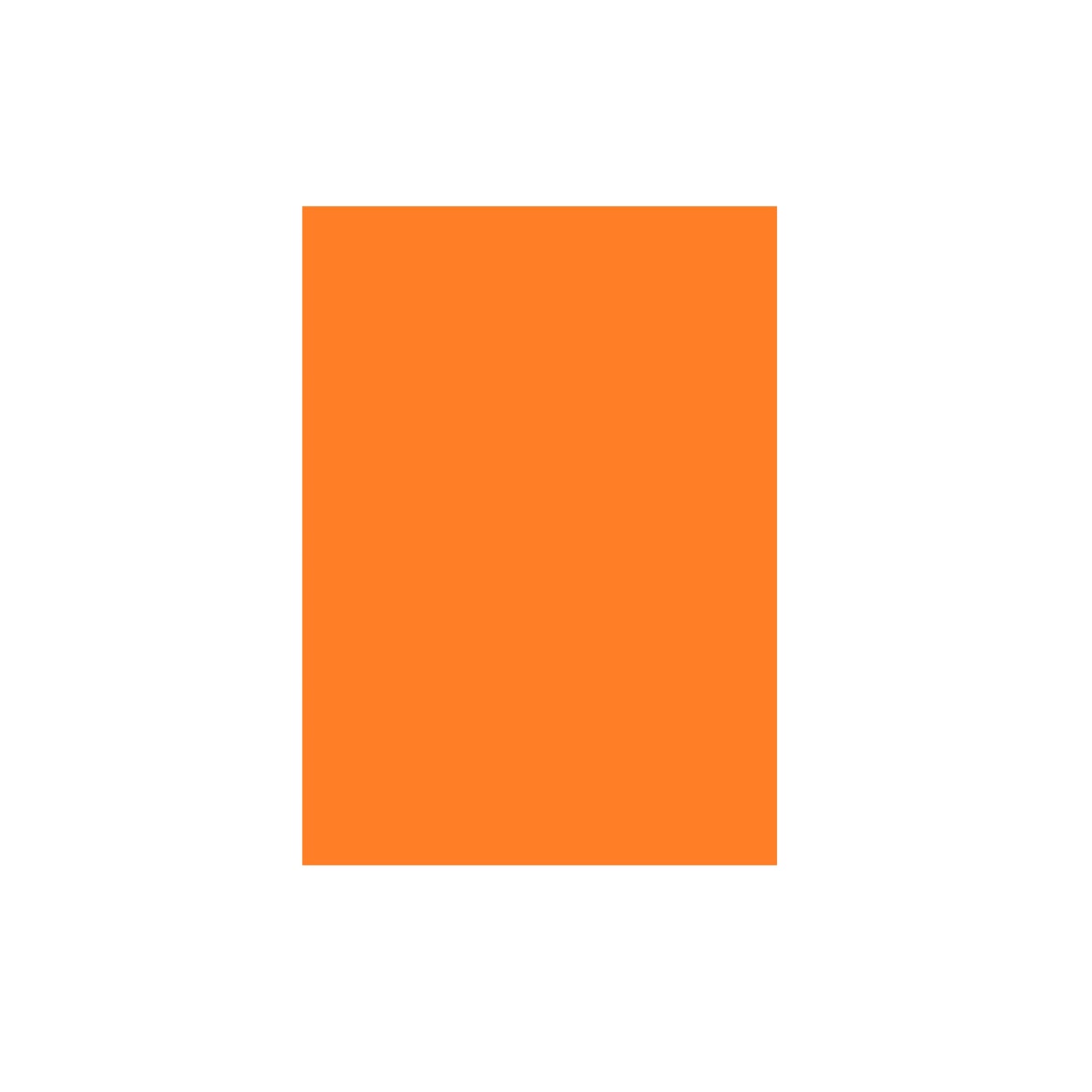 orange A4 Colored Paper Pack Of 100 Sheets With Single Color, 70g Paper