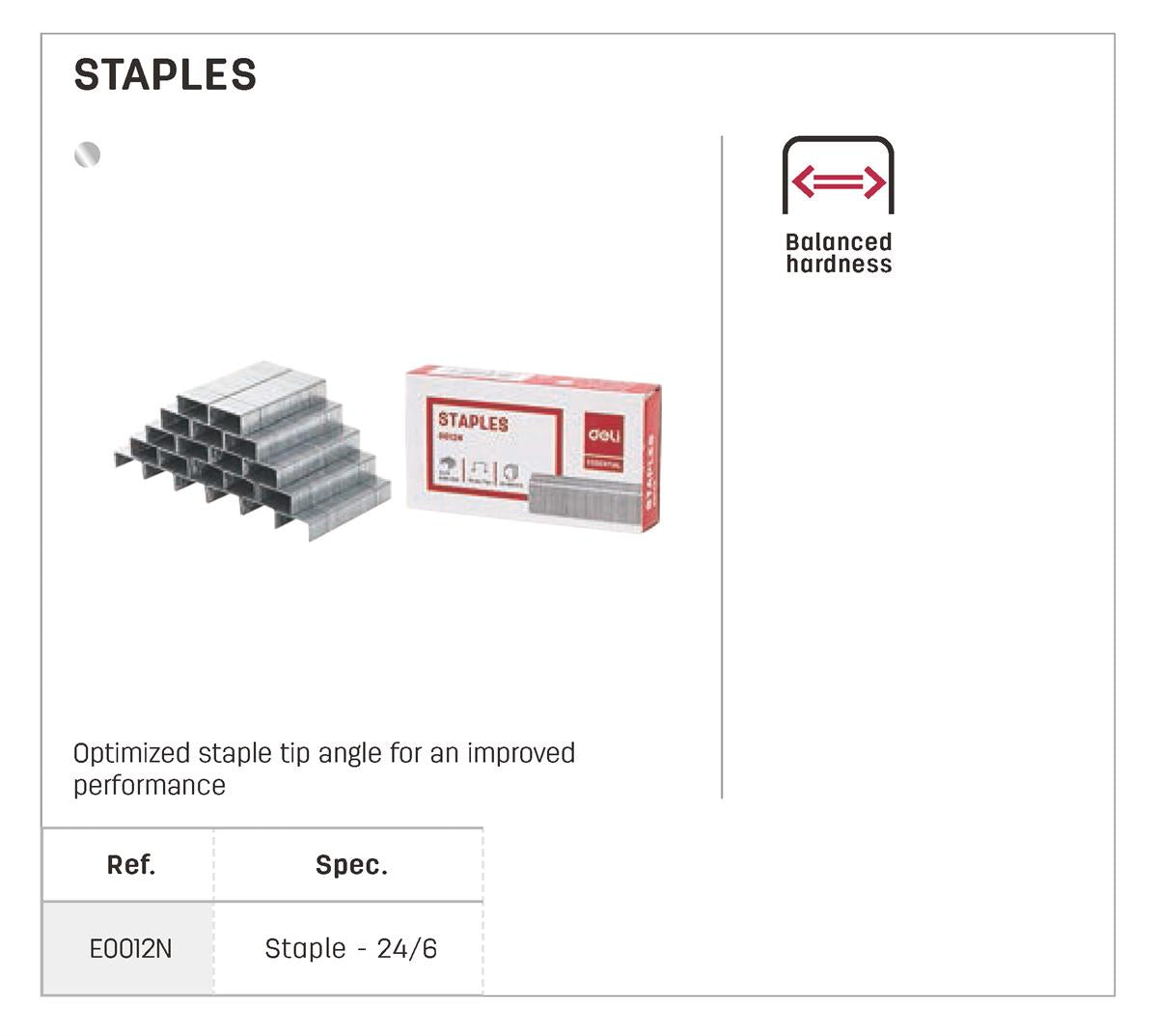 Deli E0012N 24/6 Stapler Pins