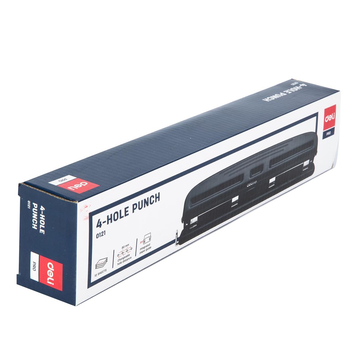 Deli E0121 Metal 4-Hole Punch Machine