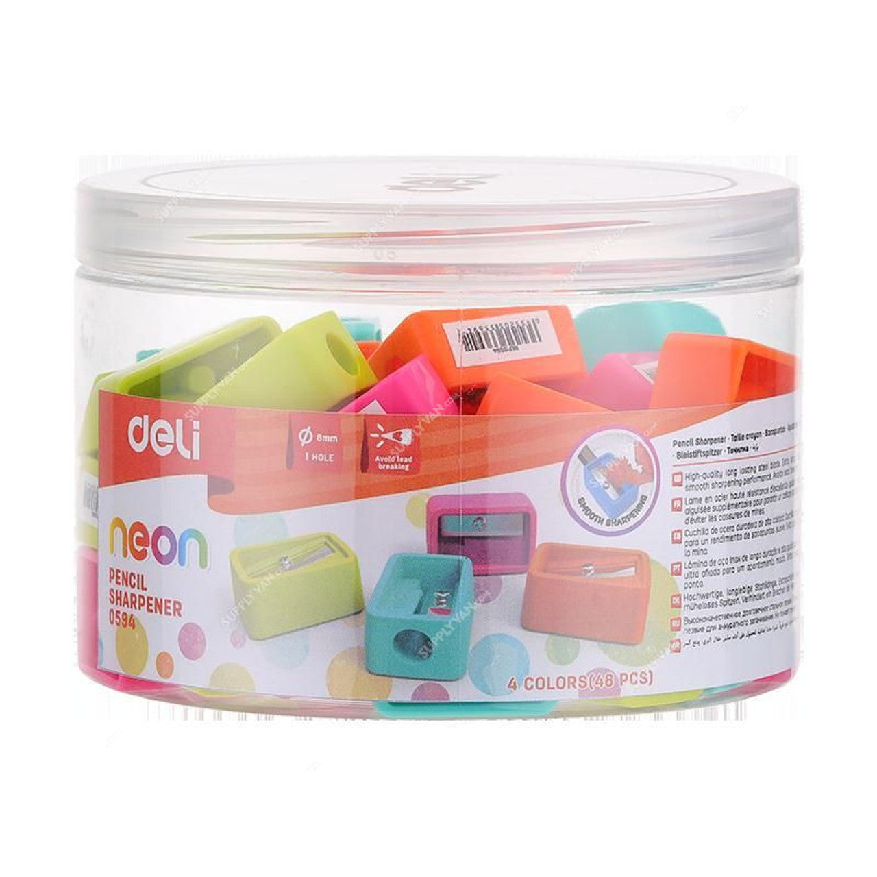 Deli Sharpener, E0594, 1 Hole, Multicolor, 48PCS