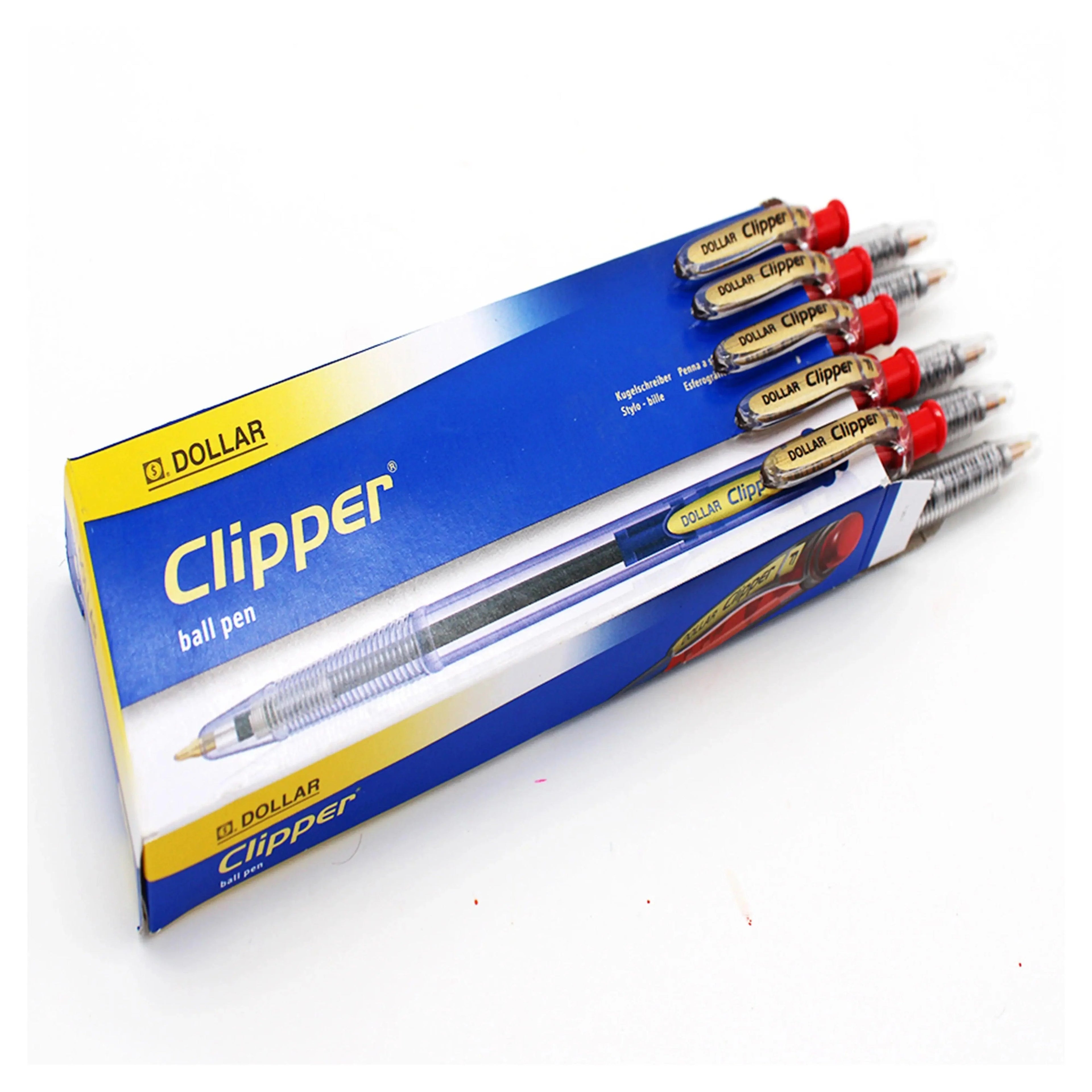 Dollar Clipper Ball Pen  - Red