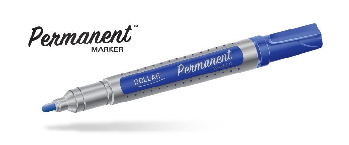Dollar Round Tip Permanent Marker blue