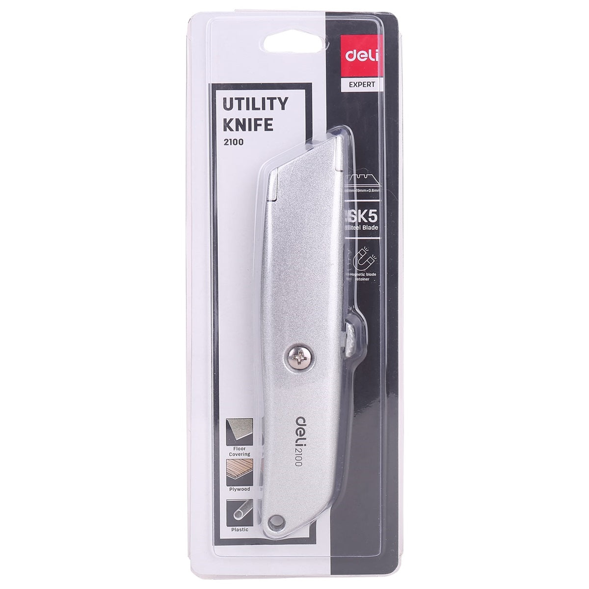 Deli E2100 Utility Knife Paper Cutter Aluminium Alloy Body 19mm