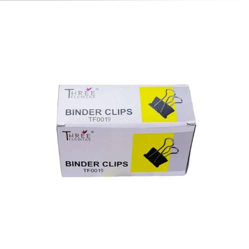 Three Flower Binder Clip 10 Pcs Box